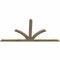 Ekena Millwork Richland Rough Sawn Timber Gable Bracket, Douglas Fir, 84"W x 42"H x 2"D x 4"F, 12/12 Pitch GBW084X42X0204RIC00RDF - alternate 4